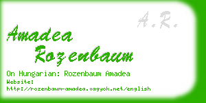 amadea rozenbaum business card